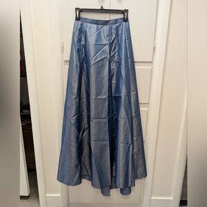 Vintage Y2K Express Iridescent A-Line Blue Maxi Skirt - size 1/2